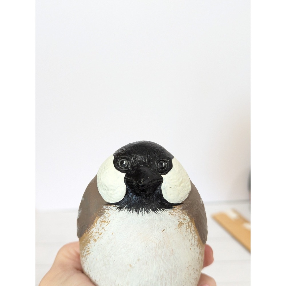 Rolly Polly Robin Chickadee Bird Resin Statue Figure 3.5" Hand Painted Heavy - Picture 11 of 16